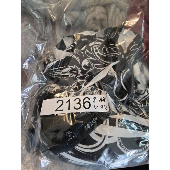 Black & White Swirl Dress With Intricate Butterfly Pattern & Rhinestone Accent - Picture 4 of 4